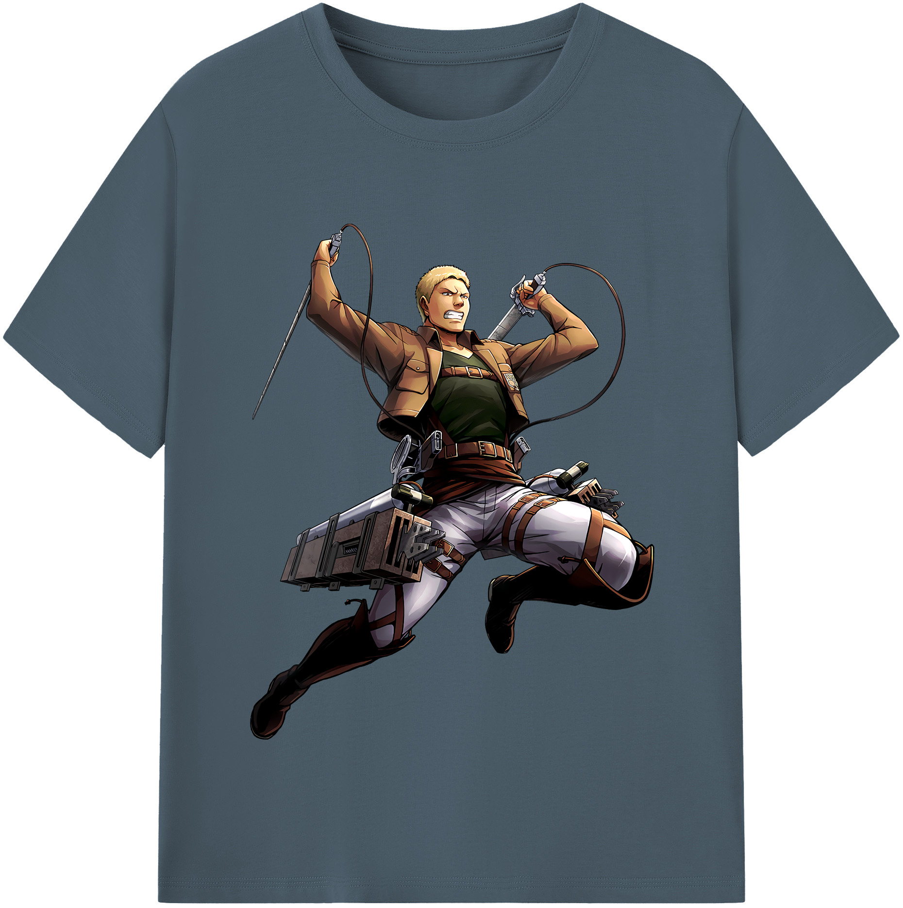 （画像用） 進撃の巨人 ライナー・ブラウン Attack on Titan Reiner Braun 綿100％半袖Tシャツ（フロントプリント）